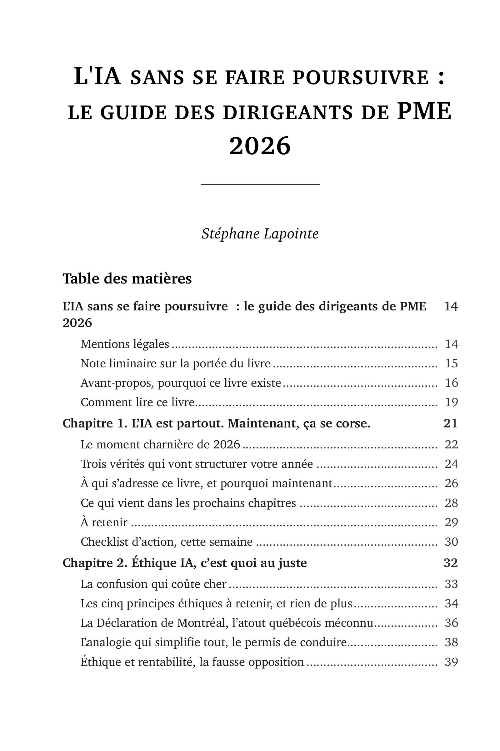 Page 1 de l'extrait de L'IA sans se faire poursuivre