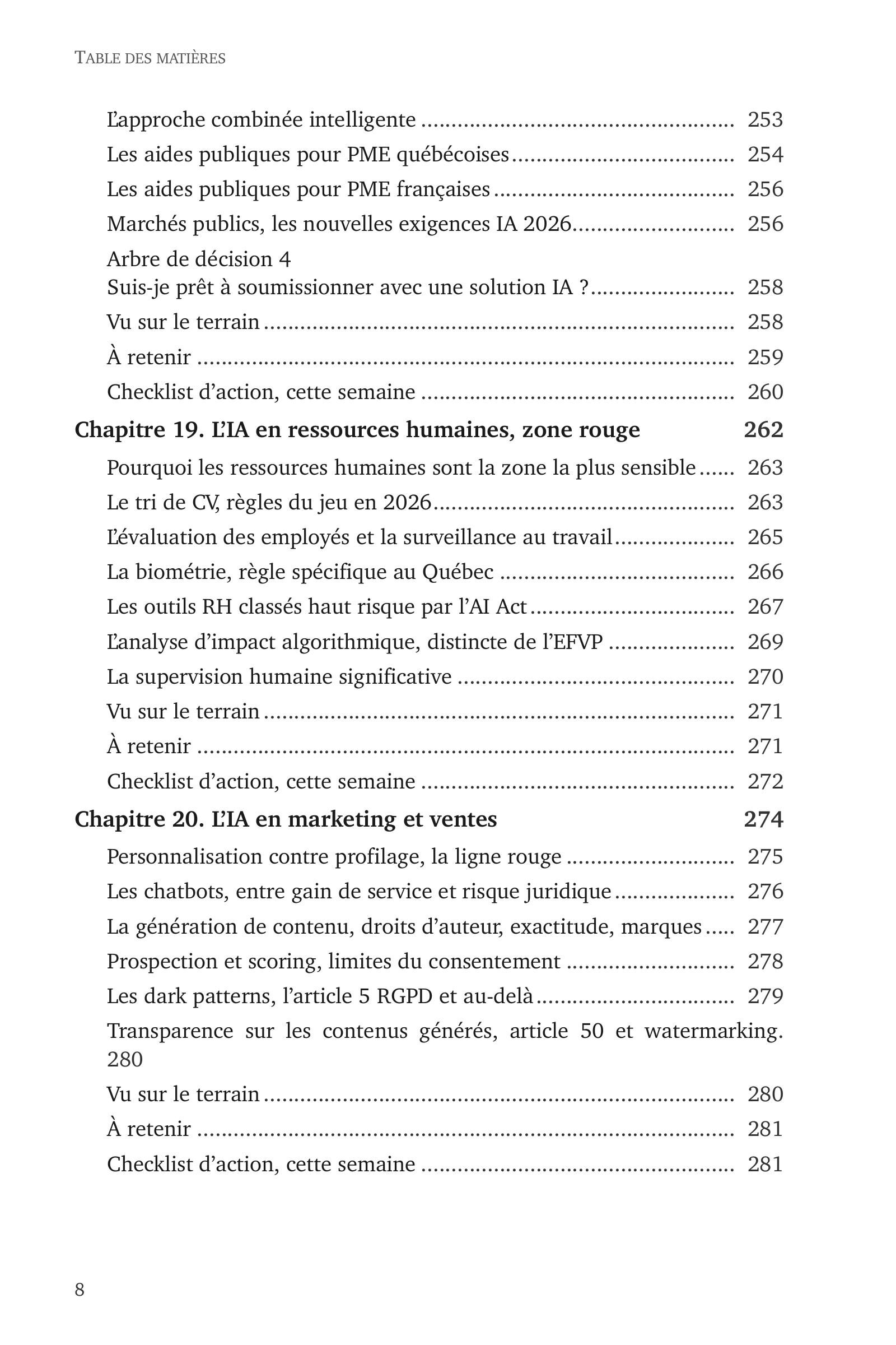 Page 8 de l'extrait de L'IA sans se faire poursuivre