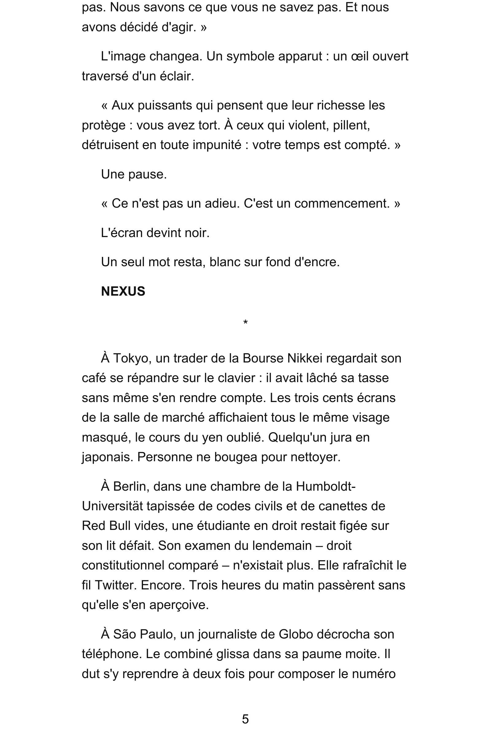 Page 6 de l'extrait de Nexus Neural : Tome 1 - L'Éveil