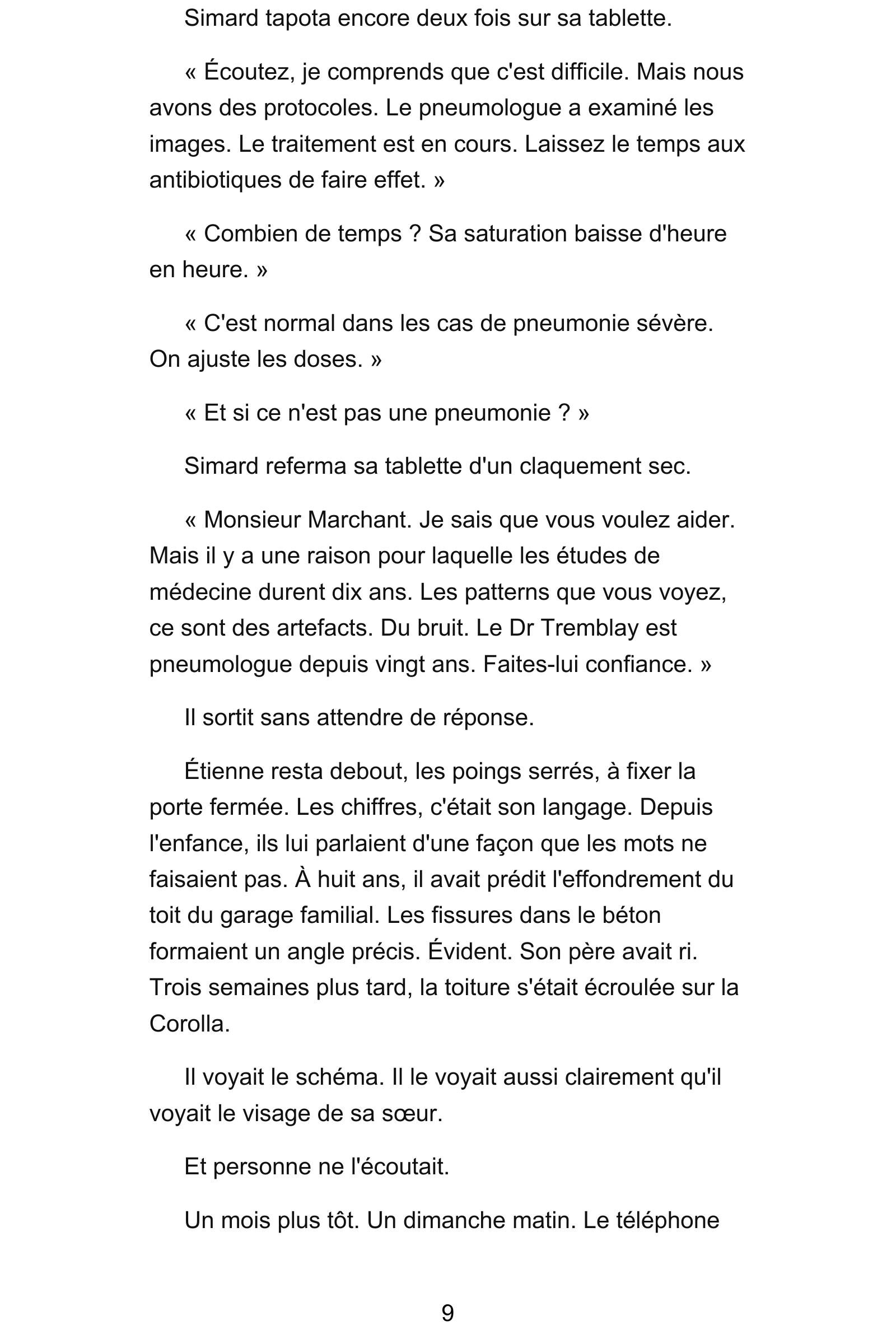 Page 10 de l'extrait de Nexus Neural : Tome 1 - L'Éveil