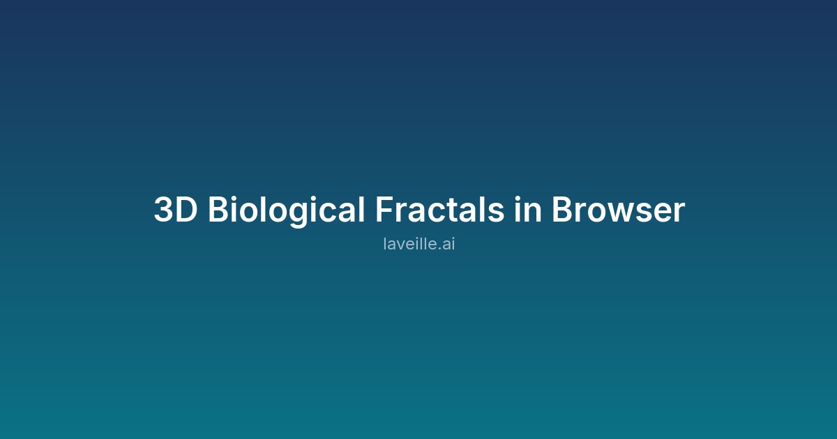 Capture d'écran de 3D Biological Fractals in Browser