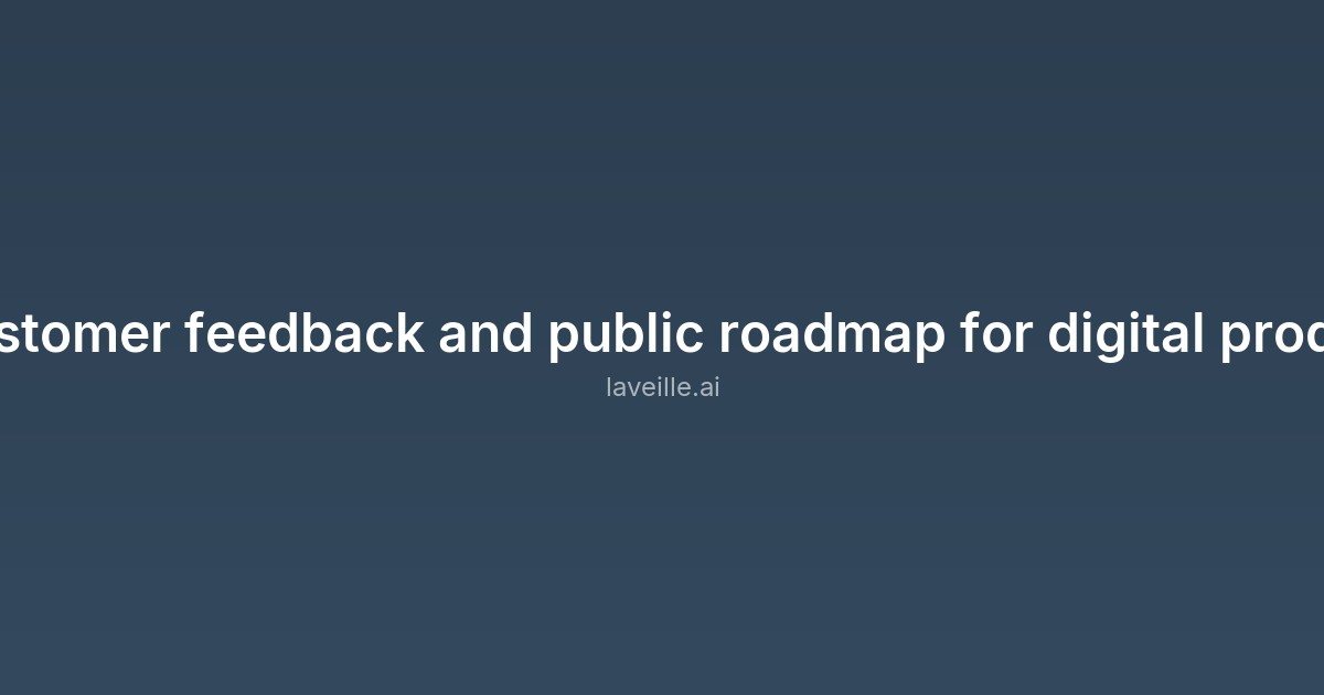 Capture d'écran de A customer feedback and public roadmap for digital products
