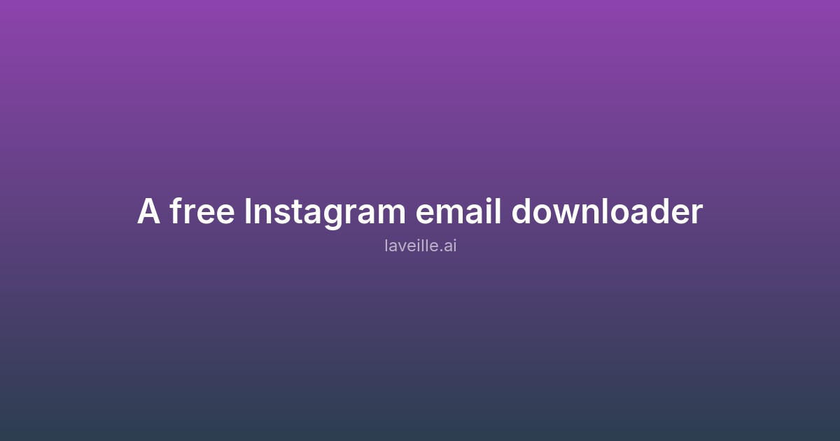 Capture d'écran de A free Instagram email downloader