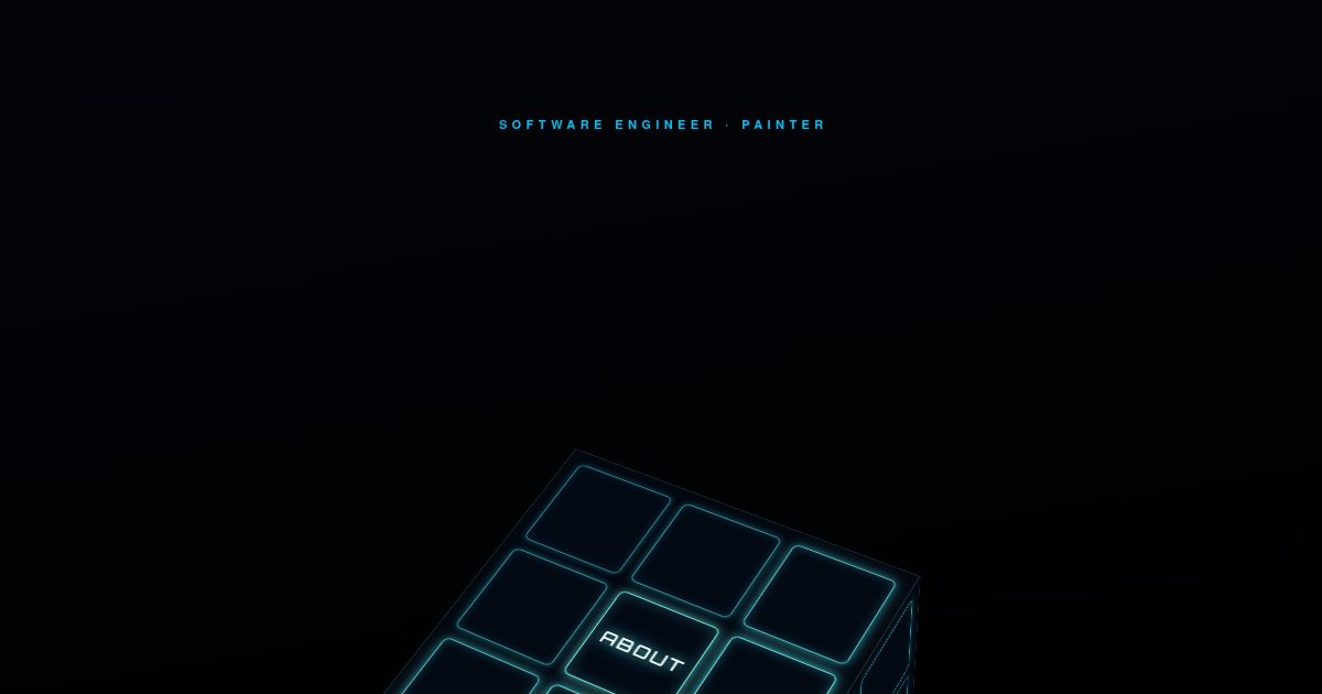 Capture d'écran de A personal website built around phone movement and spatial UI