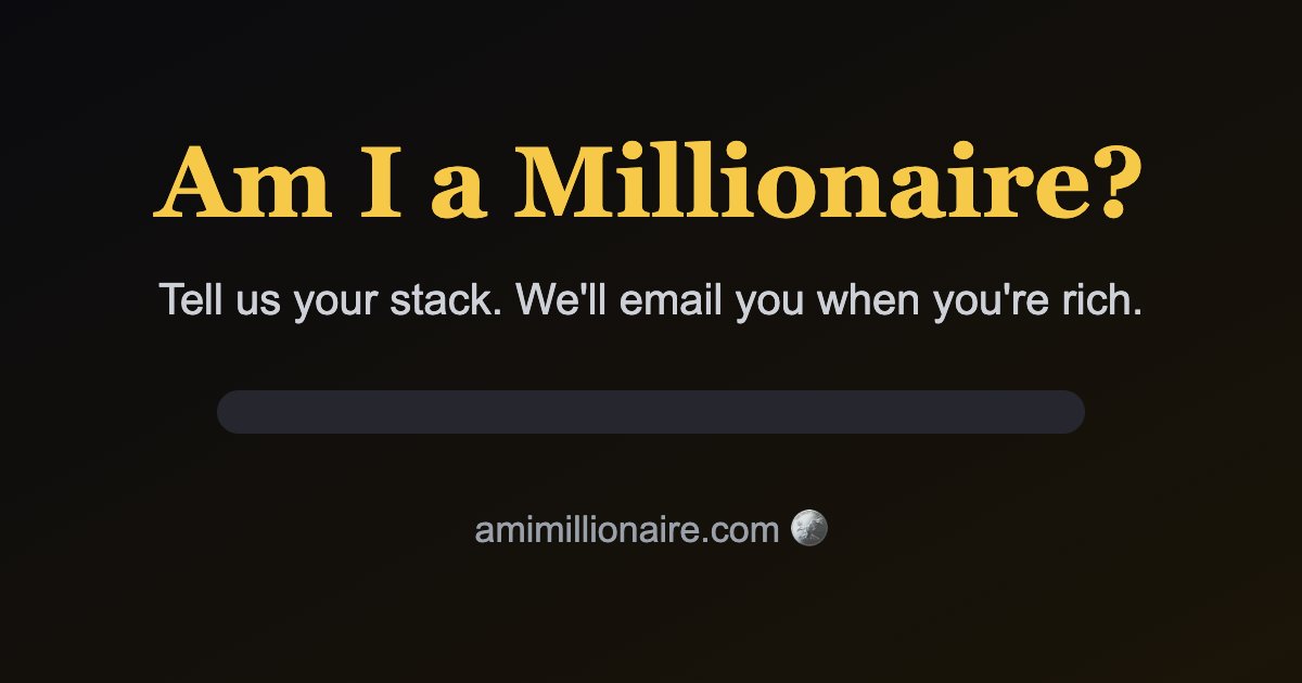 Capture d'écran de A site that emails you the day your Bitcoin stack hits $1M