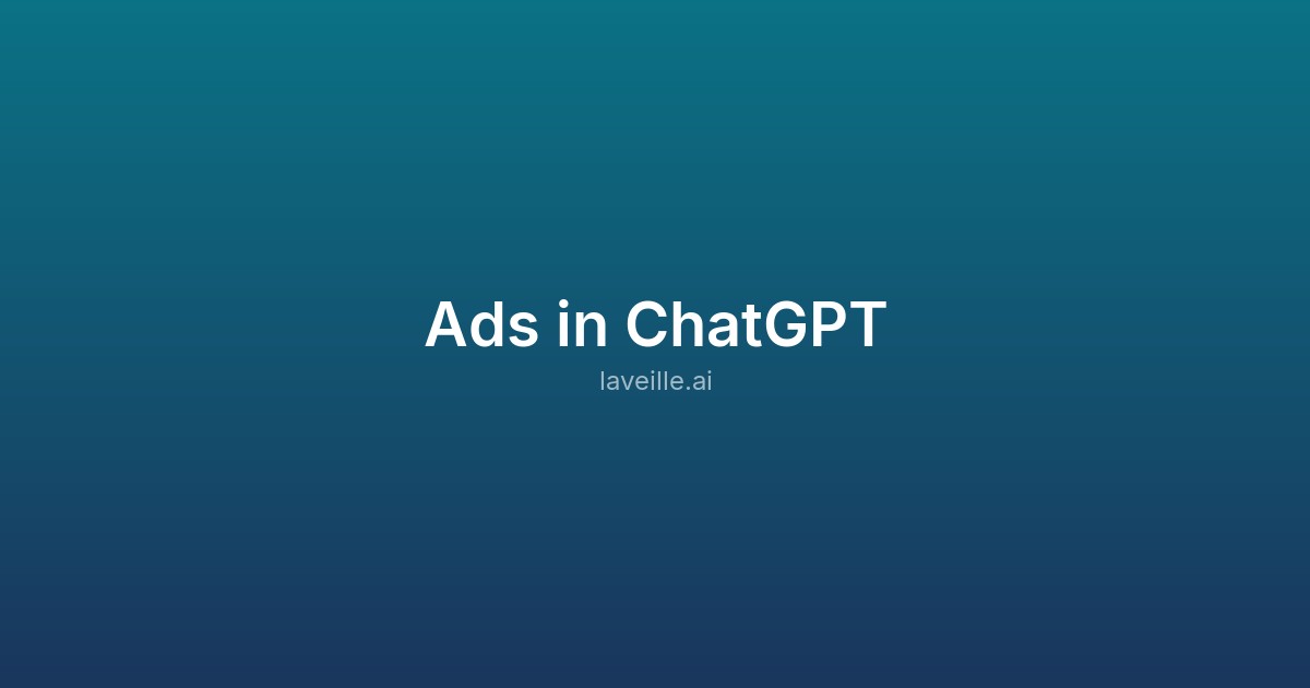 Capture d'écran de Ads in ChatGPT