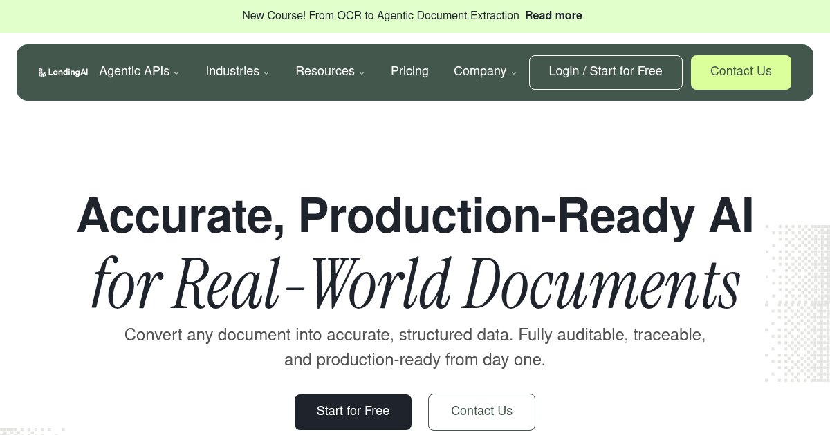 Capture d'écran de Agentic Document Extraction