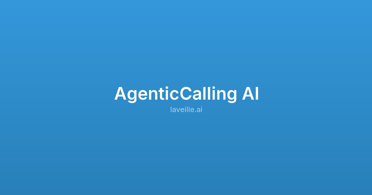 Capture d'écran de AgenticCalling AI