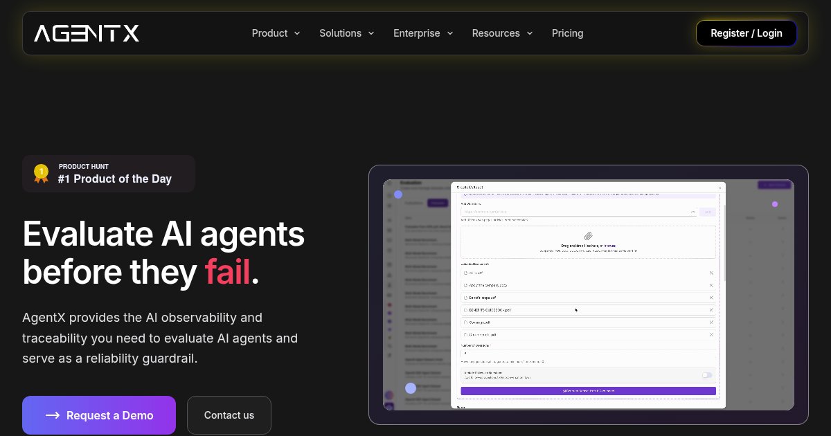 Capture d'écran de AgentX - AI Agent evaluation framework