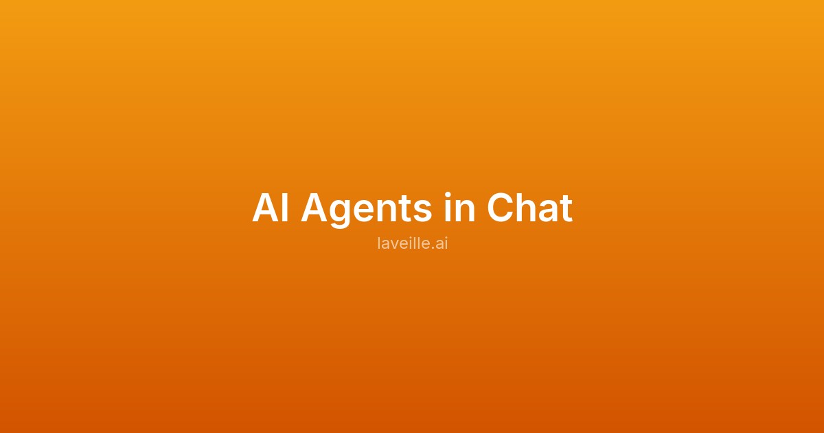 Capture d'écran de AI Agents in Chat
