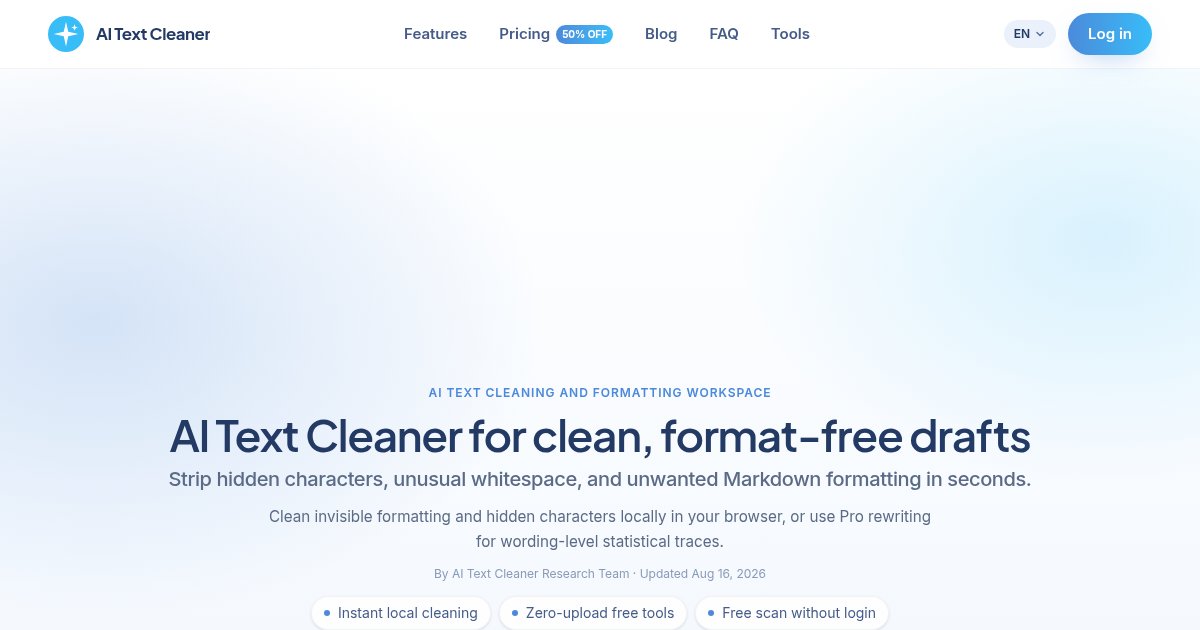Capture d'écran de AI Text Cleaner