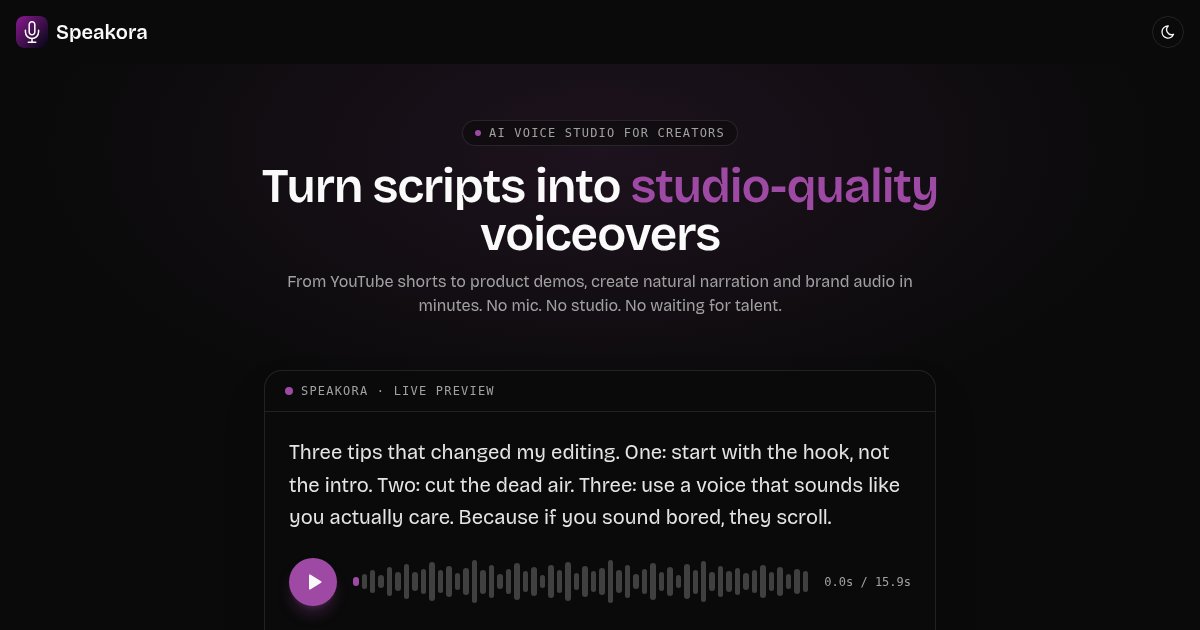 Capture d'écran de AI Voice Generator for Creators