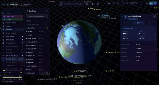 Capture d'écran de AstroGrid - Universe Engine