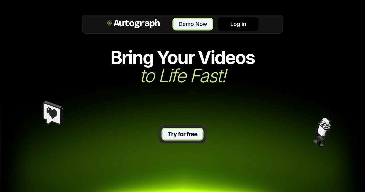 Capture d'écran de Autograph.video Beta