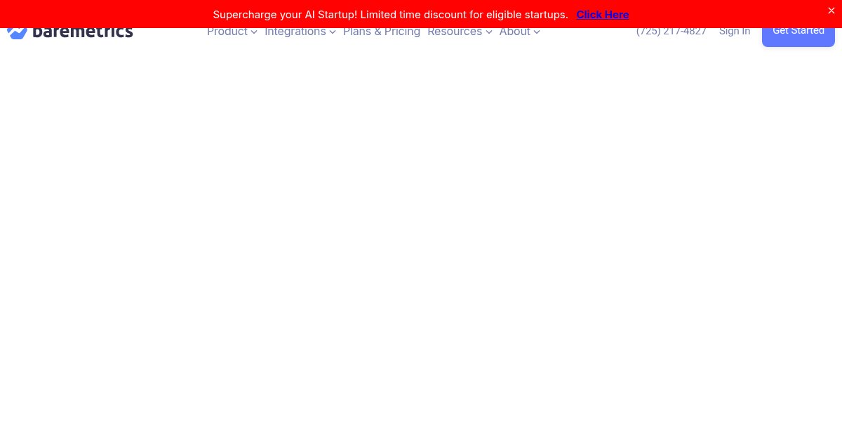 Capture d ecran de Baremetrics for HubSpot