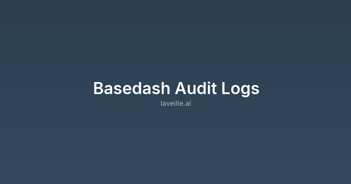 Capture d'écran de Basedash Audit Logs