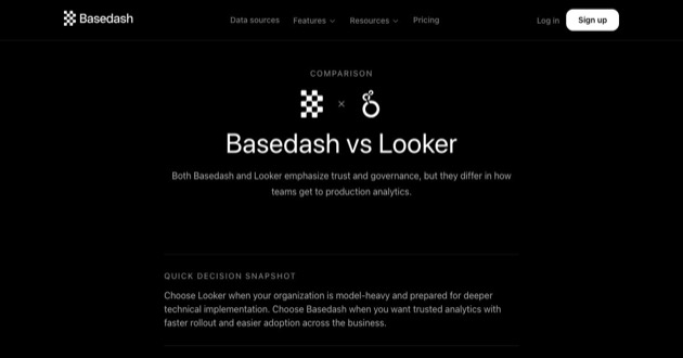 Capture d'écran de Basedash Automations