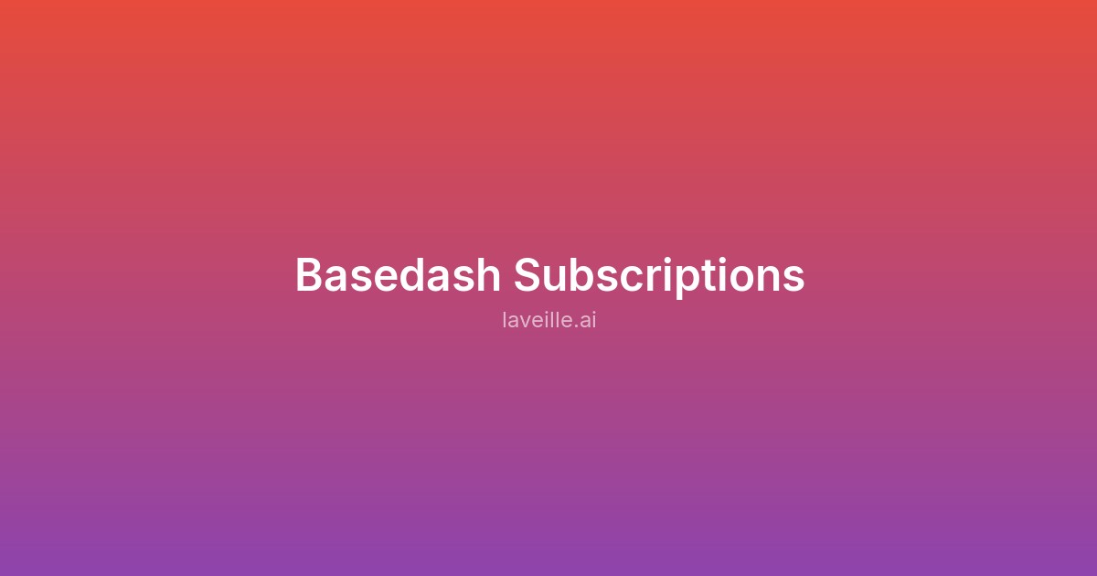 Capture d'écran de Basedash Subscriptions
