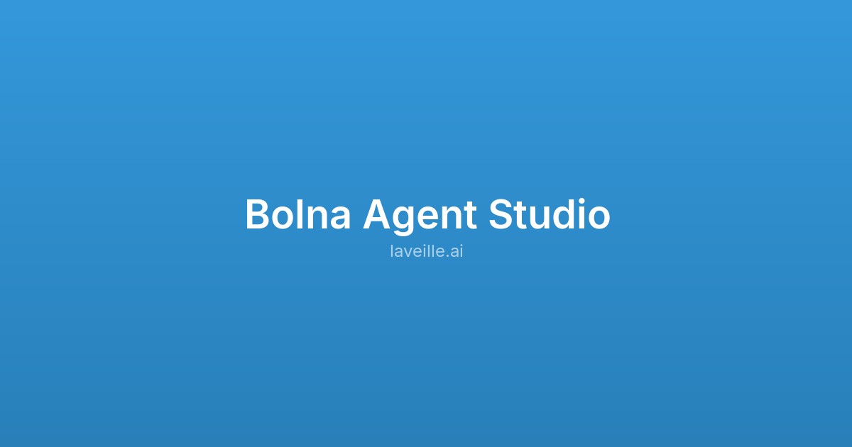 Capture d'écran de Bolna Agent Studio