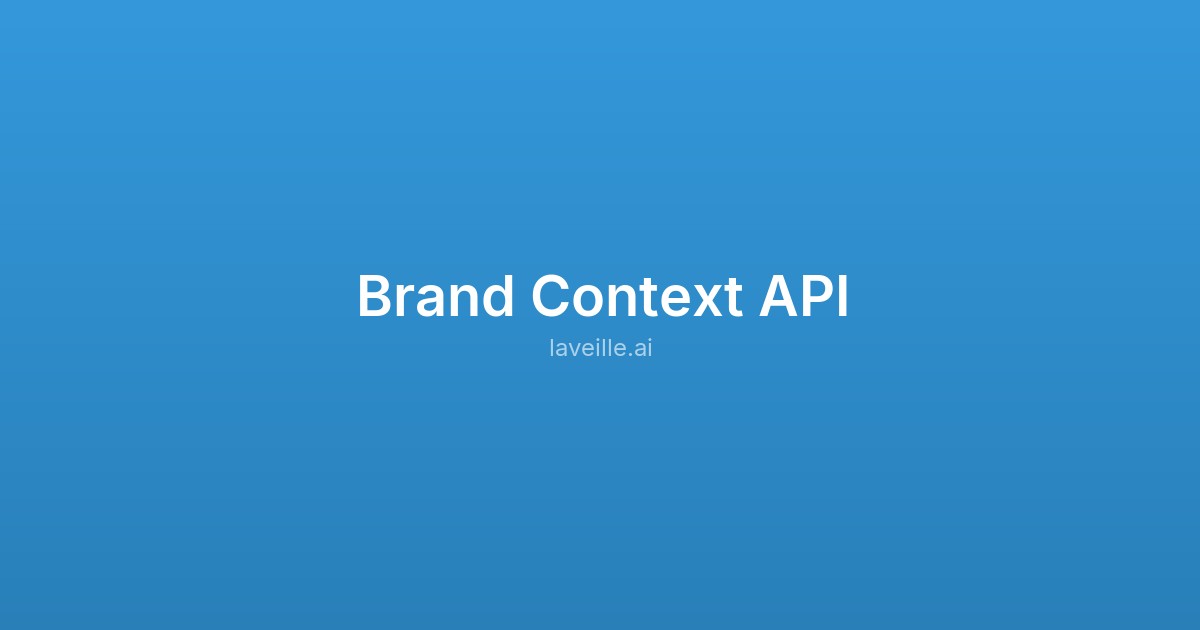 Capture d'écran de Brand Context API