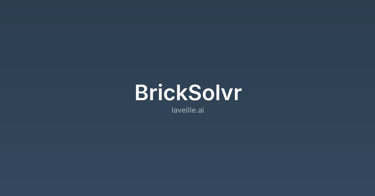 Capture d'écran de BrickSolvr