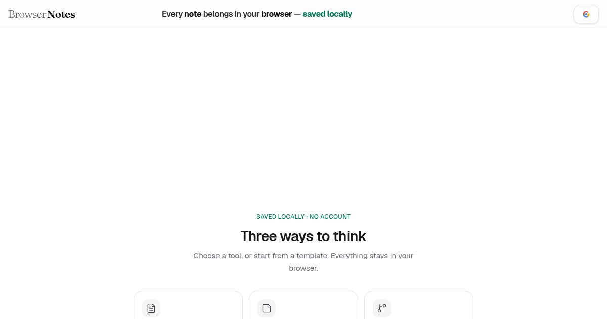 Capture d'écran de Browser Notes