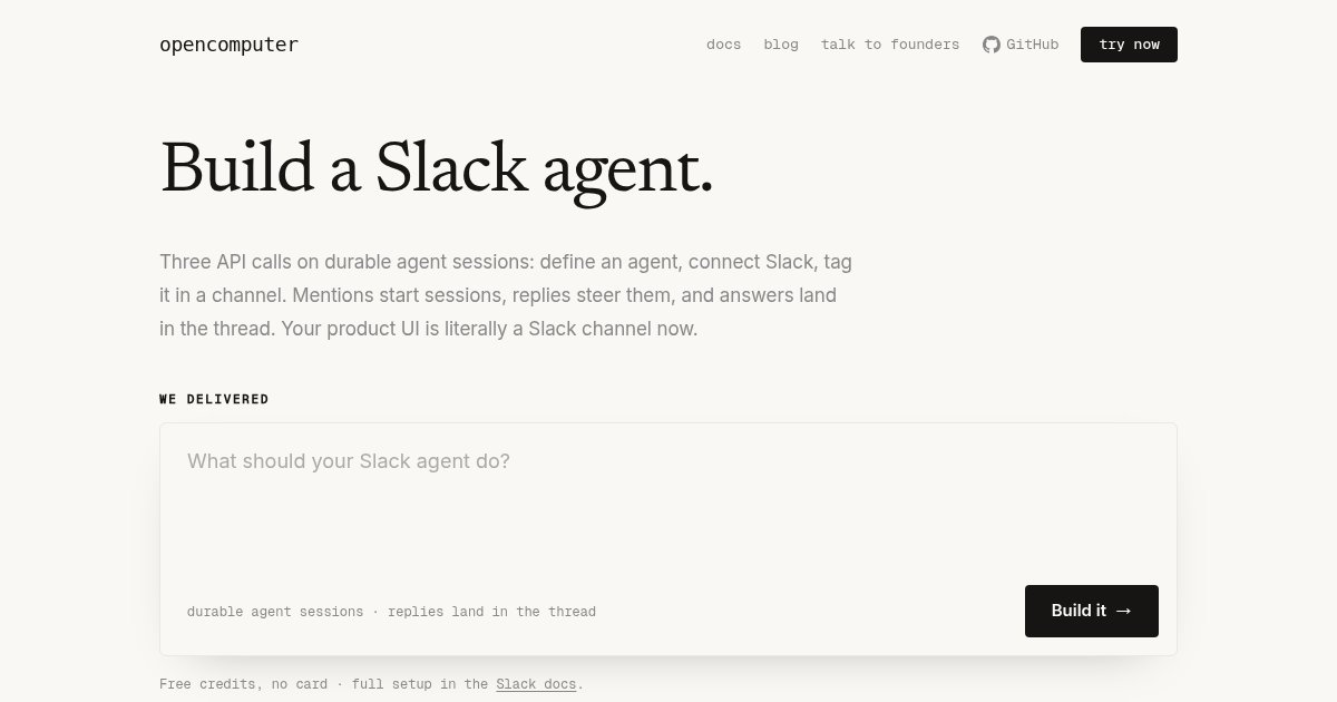 Capture d'écran de Build a Slack Agent