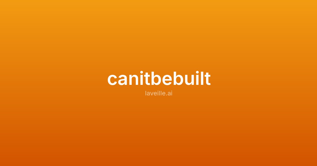 Capture d'écran de canitbebuilt