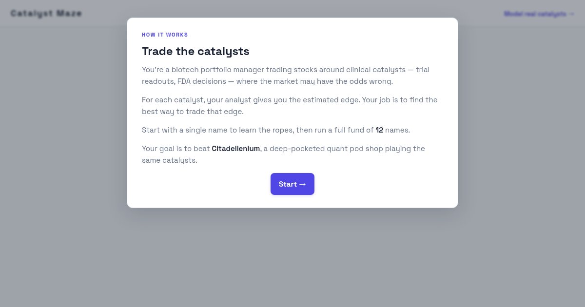 Capture d'écran de Catalyst Maze: biotech trading game