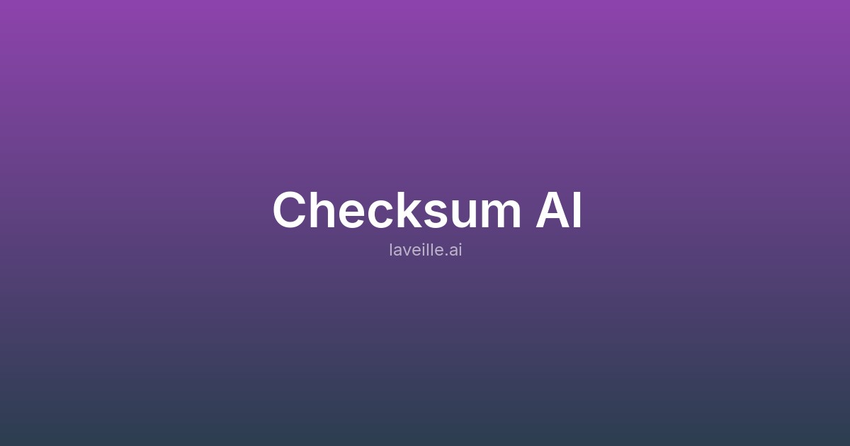 Capture d'écran de Checksum AI