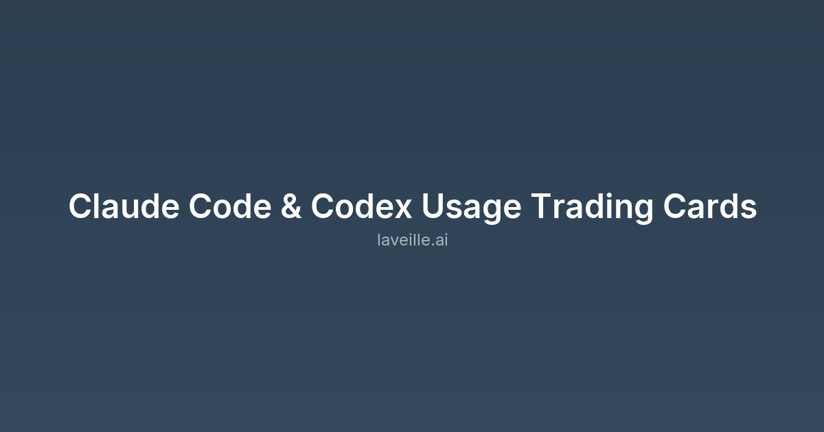 Capture d'écran de Claude Code & Codex Usage Trading Cards