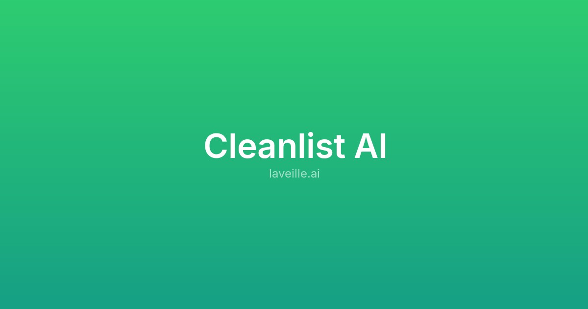Capture d'écran de Cleanlist AI