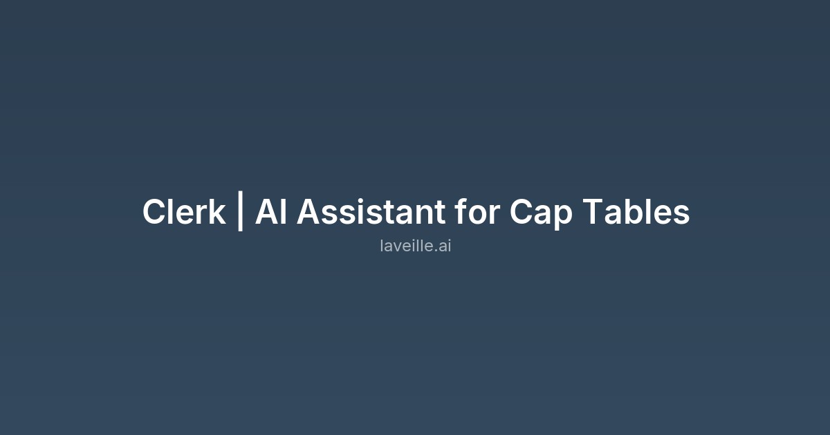 Capture d'écran de Clerk | AI Assistant for Cap Tables