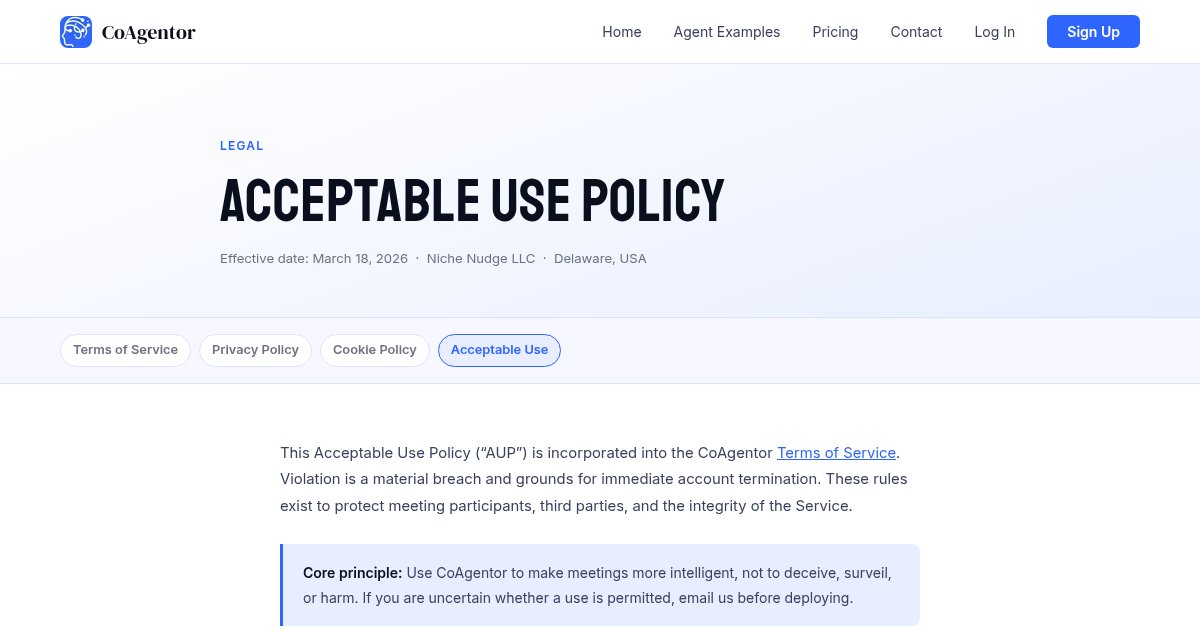 Capture d ecran de CoAgentor