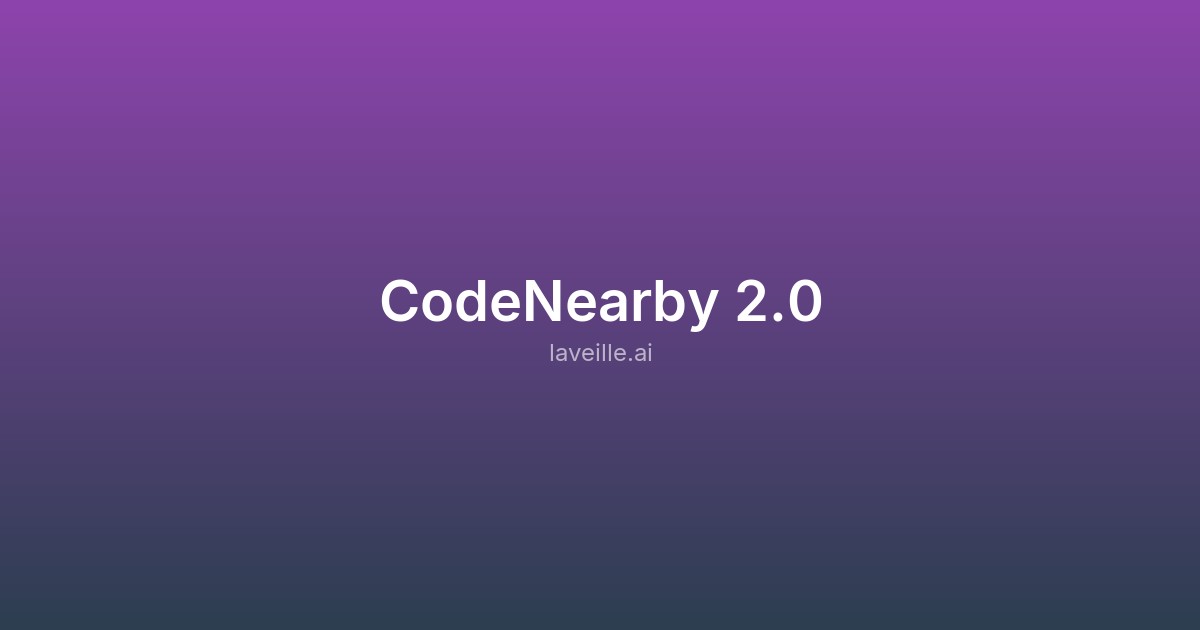 Capture d'écran de CodeNearby 2.0