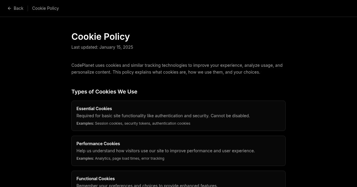 Capture d ecran de CodePlanet