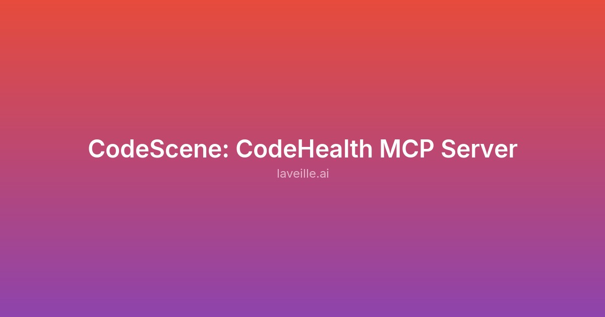 Capture d'écran de CodeScene : CodeHealth MCP Server