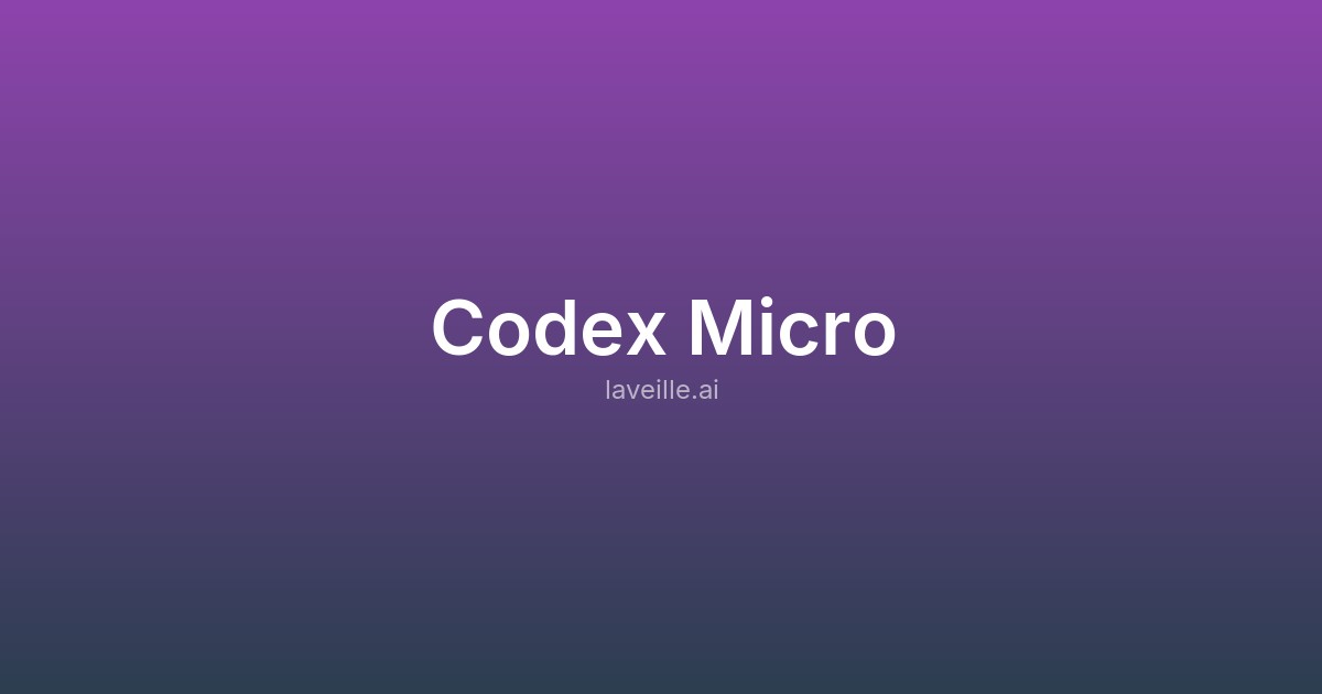 Capture d'écran de Codex Micro