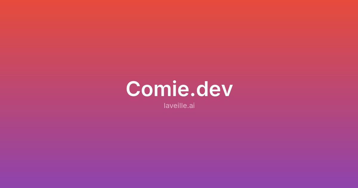 Capture d'écran de Comie.dev