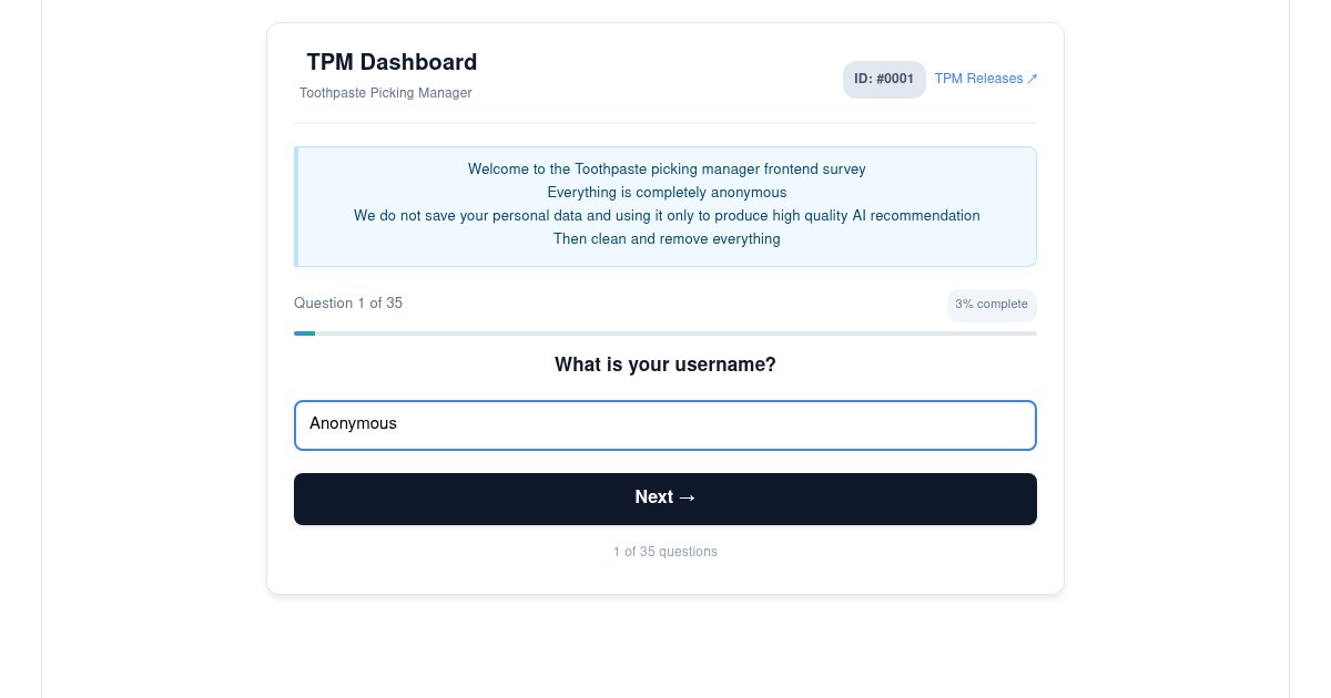 Capture d'écran de Complete the survey and get personal free AI toothpaste recommendation