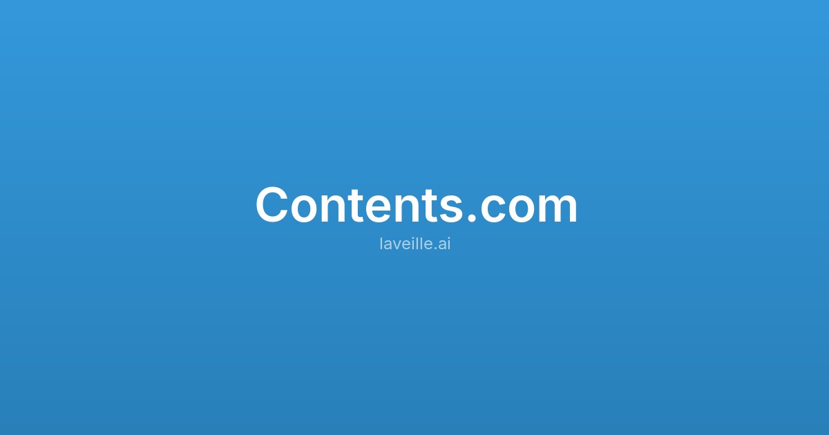 Capture d'écran de Contents.com