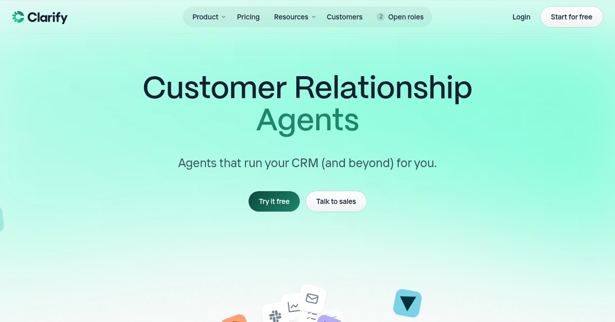 Capture d'écran de Customer Relationship Agents by Clarify