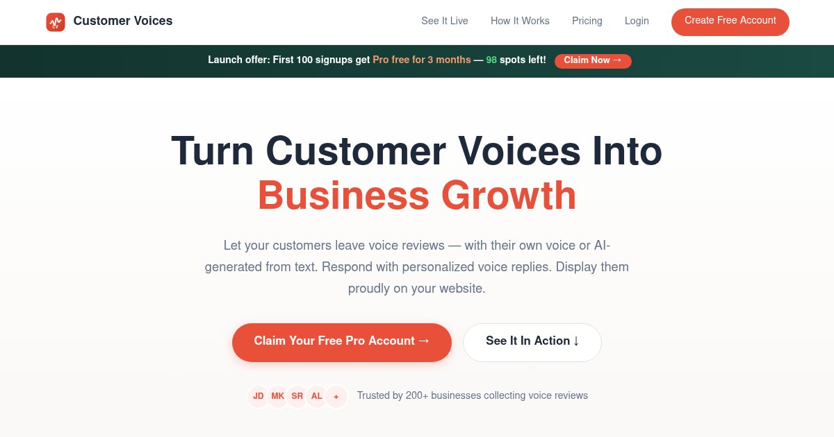 Capture d ecran de Customer Reviews can be represented through Voice capture/generation