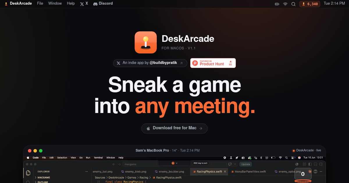 Capture d'écran de DeskArcade