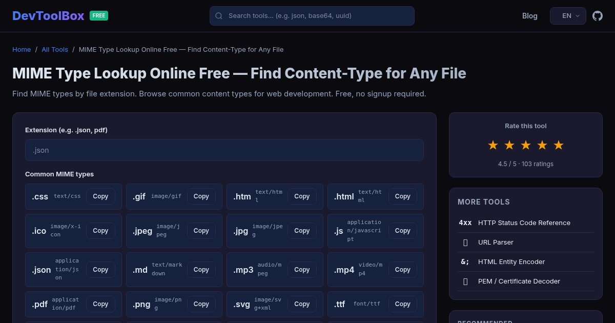 Capture d ecran de DevToolBox