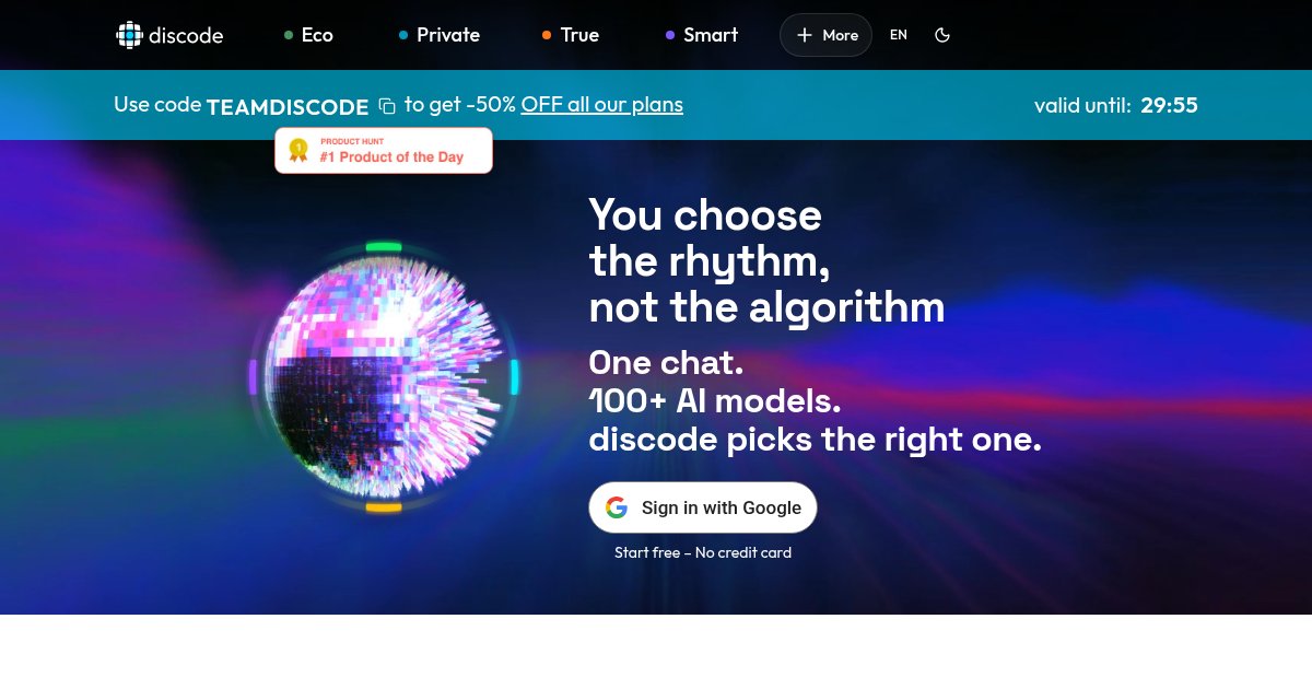 Capture d'écran de discode.ai