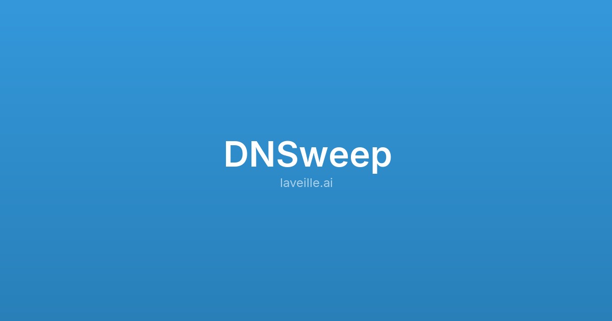 Capture d'écran de DNSweep