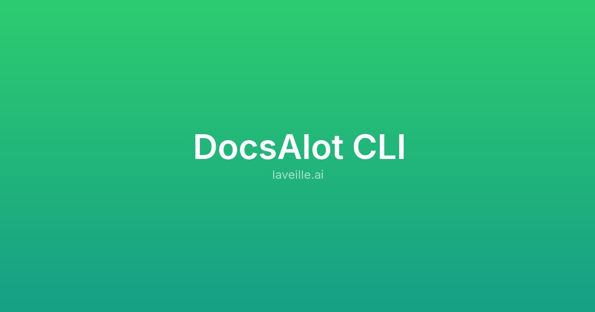 Capture d'écran de DocsAlot CLI