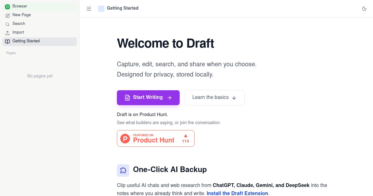 Capture d'écran de Draft