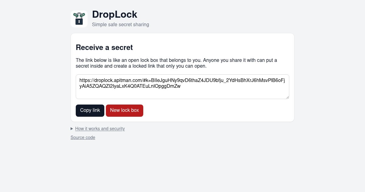 Capture d'écran de DropLock